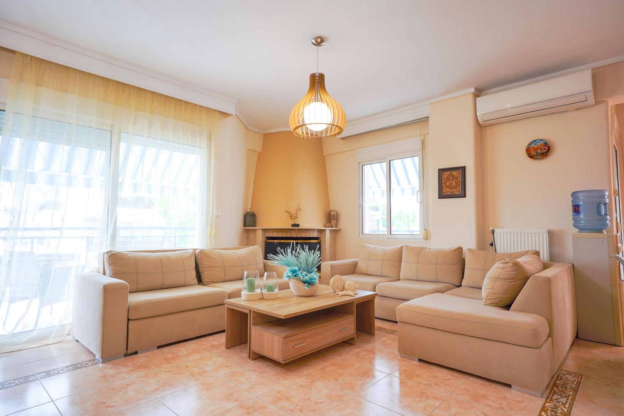 Lovely And Sunny Apartament 300M From Beach!! Peraia  Ngoại thất bức ảnh