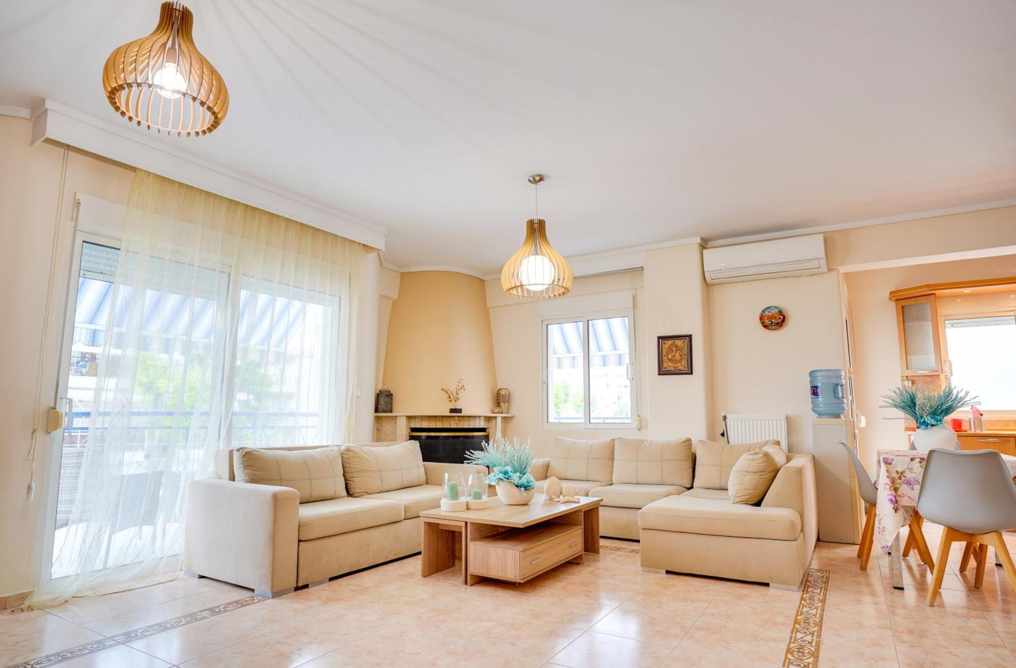 Lovely And Sunny Apartament 300M From Beach!! Peraia  Ngoại thất bức ảnh